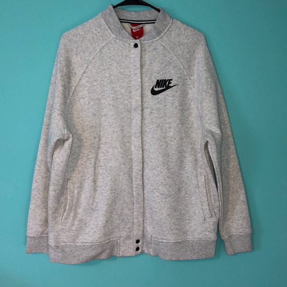 Nike heathered white jacket